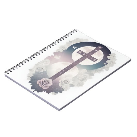 Cuaderno cross tattoo flower 30 notizblock (Linke Seite)