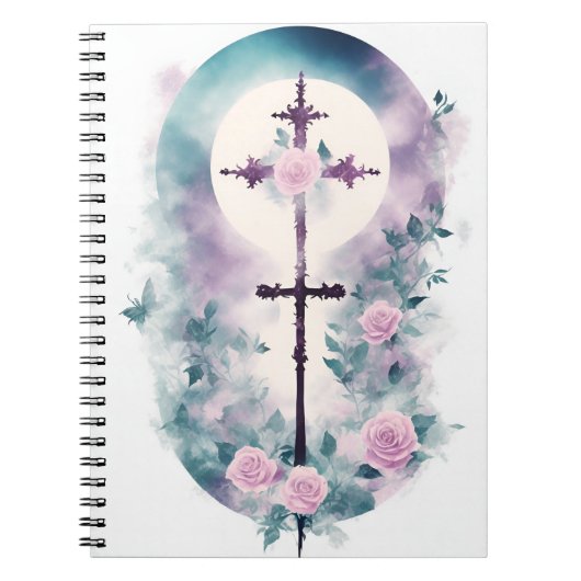 Cuaderno cross tattoo flower 33 notizblock (Vorderseite)