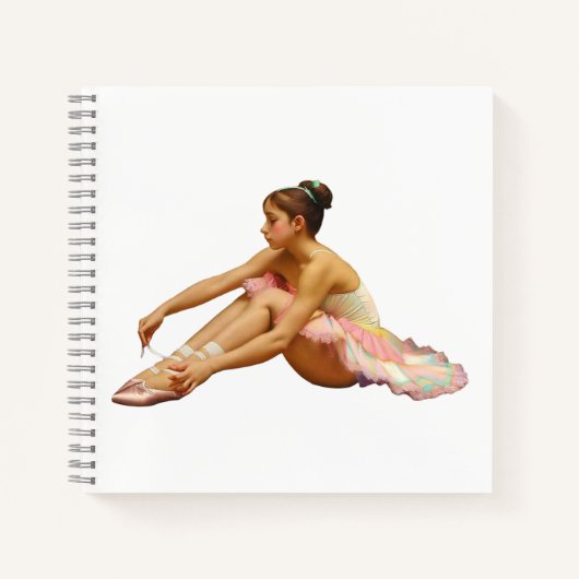 Cuaderno cuadrado con dibujos de bailarinas notizblock (Vorderseite)