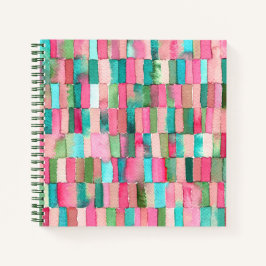 Cuaderno cuadrado con krankño de acuarela notizblock