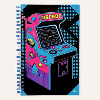 Cuaderno Cuadriculado Arcade Retro Gridded Notizblock