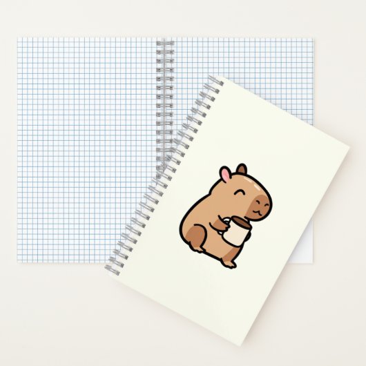 Cuaderno Cuadriculado Capybara mit Tasse Grid Notizblock (Innen)