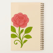 Cuaderno Cuadriculado Coquette Floral Grid Notizblock (Rückseite)