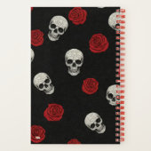 Cuaderno Cuadriculado Skulls and Roses Gridded Notizblock (Rückseite)