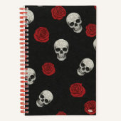 Cuaderno Cuadriculado Skulls and Roses Gridded Notizblock (Vorderseite)