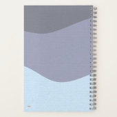 Cuaderno Cuadriculado Waves Blue-Gray Gridded Notizblock (Rückseite)