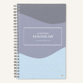 Cuaderno Cuadriculado Waves Blue-Gray Gridded Notizblock