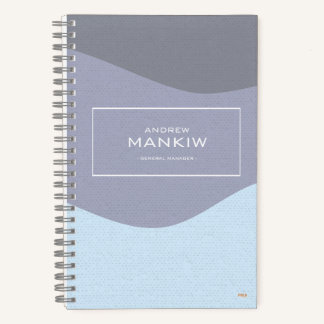 Cuaderno Cuadriculado Waves Blue-Gray Gridded Notizblock