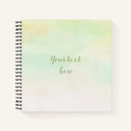 Cuaderno de espiral acuarela tonos suaves notizblock