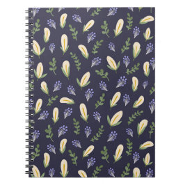 Cuaderno de espiral flor de agua y lavanda notizblock