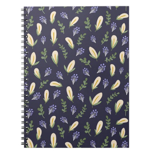 Cuaderno de espiral flor de agua y lavanda notizblock (Vorderseite)