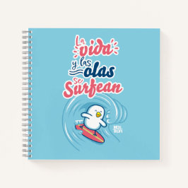 Cuaderno de espiral│La vida y las olas se surfean Notizblock