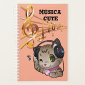 Cuaderno de música cute anime gato planer (Vorderseite)