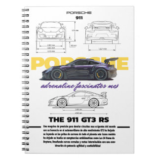 Cuaderno diseño Plantilla porsche Notizblock