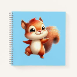Cuaderno espiral con diseño de linda ardilla notizblock