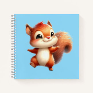 Cuaderno espiral con diseño de linda ardilla notizblock