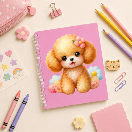 Cuaderno espiral con diseño de lindo perrito notizblock
