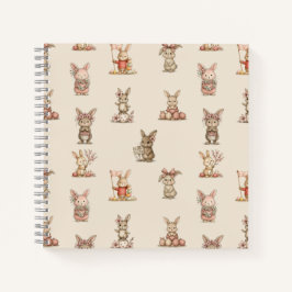 Cuaderno espiral con diseño de lindos conejitos notizblock