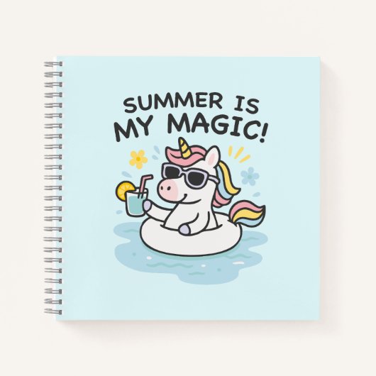 Cuaderno espiral unicornio kawaii notizblock (Vorderseite)