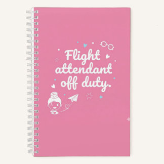 Cuaderno "Flight Attendant Off Duty" -Pink Edition Notizblock