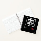 Cuaderno Game Over Retry Insert Coin Notizblock (Innenseite)