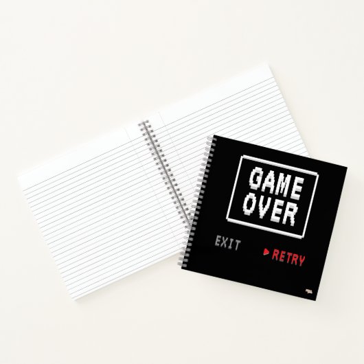Cuaderno Game Over Retry Insert Coin Notizblock (Innenseite)