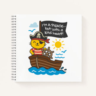 Cuaderno gato pirata – Diseño kawaii Notizblock