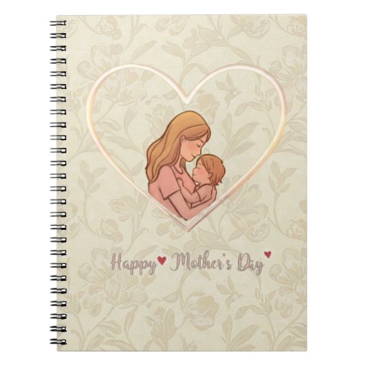Cuaderno Happy Mother's Day Floral Notizblock (Vorderseite)