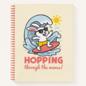 Cuaderno kawaii con conejito surfero para niños notizblock (Vorderseite)