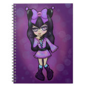 Cuaderno Kuromi fanart Notizblock (Vorderseite)