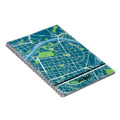 Cuaderno mapa minimalista de Bilbao - Azul-verde Notizblock (Rechte Seite)