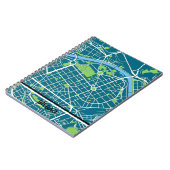 Cuaderno mapa minimalista de Bilbao - Azul-verde Notizblock (Linke Seite)
