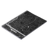 Cuaderno mapa minimalista de Madrid - Negro-blanco Notizblock (Linke Seite)