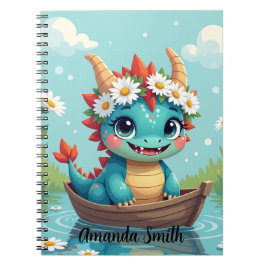 Cuaderno Personalizable con Nombre Diseño Dragon Notizblock