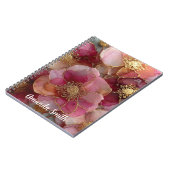 Cuaderno Personalizable con Nombre Diseño Flores Notizblock (Linke Seite)