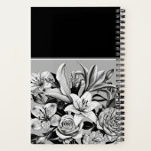 Cuaderno Professional Black & White Flowers Notizblock (Rückseite)