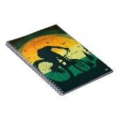 Cuaderno Retro Mountain Biking Adventure Sunset Notizblock (Rechte Seite)