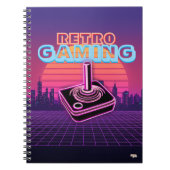 Cuaderno Retro wave Gaming Notizblock (Vorderseite)
