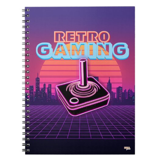 Cuaderno Retro wave Gaming Notizblock (Vorderseite)