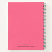 Cuaderno Rosa Coral Elegante con nombre Notizblock (Rückseite)