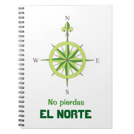 Cuaderno Rosa de los vientos minimalista Notizblock