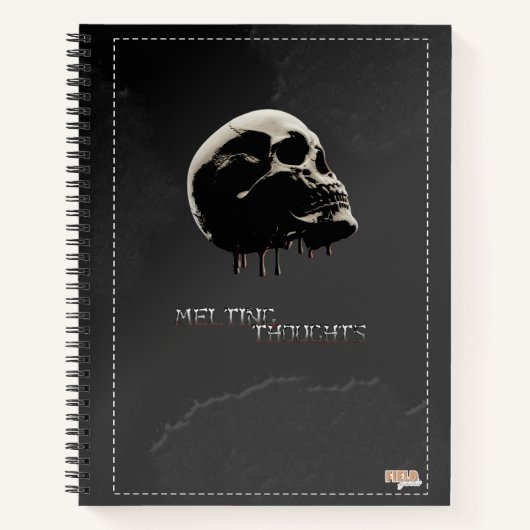 Cuaderno Skull Melting Thoughts Notizblock (Vorderseite)