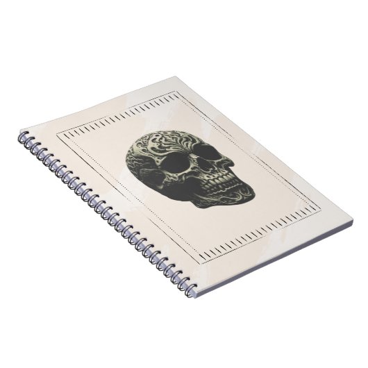 Cuaderno Skull Swirling Muster Notizblock (Rechte Seite)