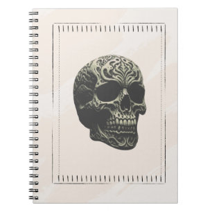 Cuaderno Skull Swirling Muster Notizblock