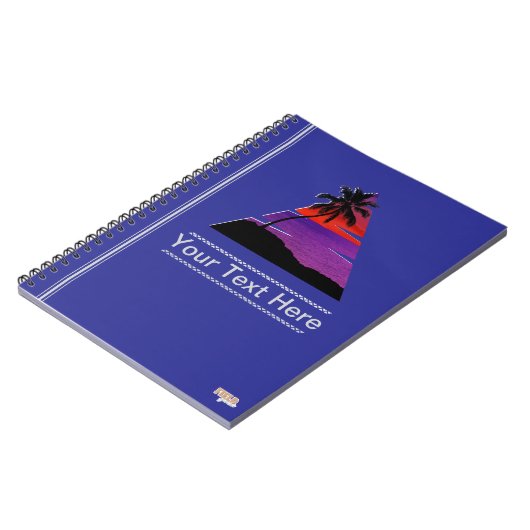Cuaderno Sunset Beach Palm Notizblock (Linke Seite)