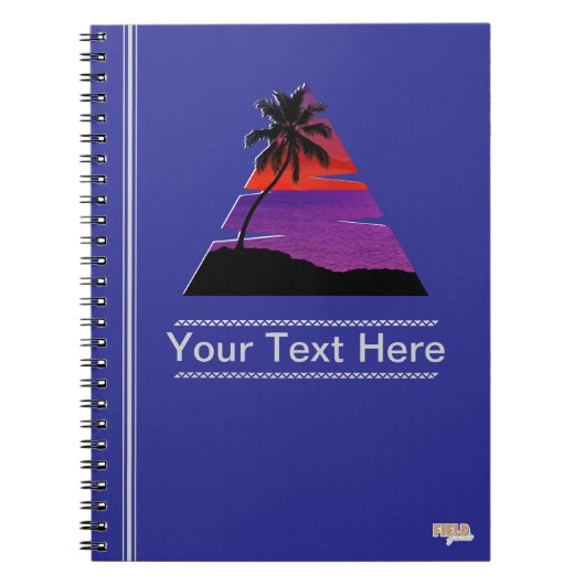 Cuaderno Sunset Beach Palm Notizblock (Vorderseite)
