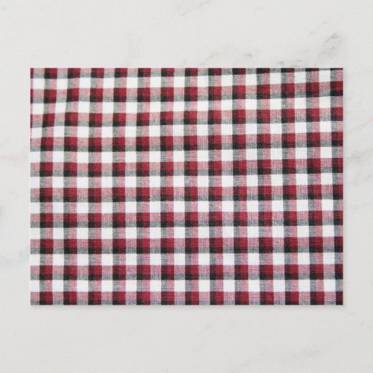 Cuadrille Rot Weiß und Schwarz Stil Postkarte (Vorderseite)