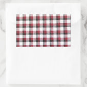 Cuadrille Rot Weiß und Schwarz Stil Rechteckiger Aufkleber (Tasche)