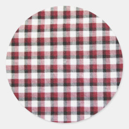 Cuadrille Rot Weiß und Schwarz Stil Runder Aufkleber