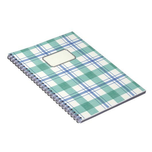 cuadros azules y verdes notizblock (Rechte Seite)